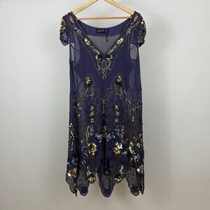 Free People Magic Garden Party Dress - Midnight - Size Medium